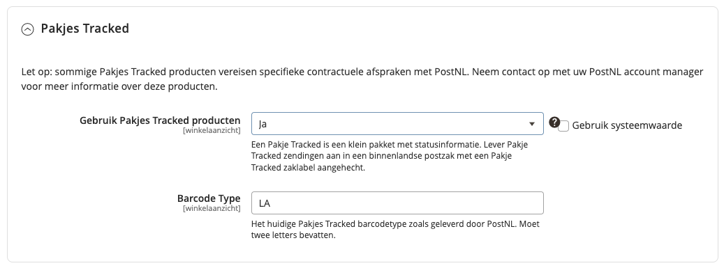 PostNL Pakjes Tracked