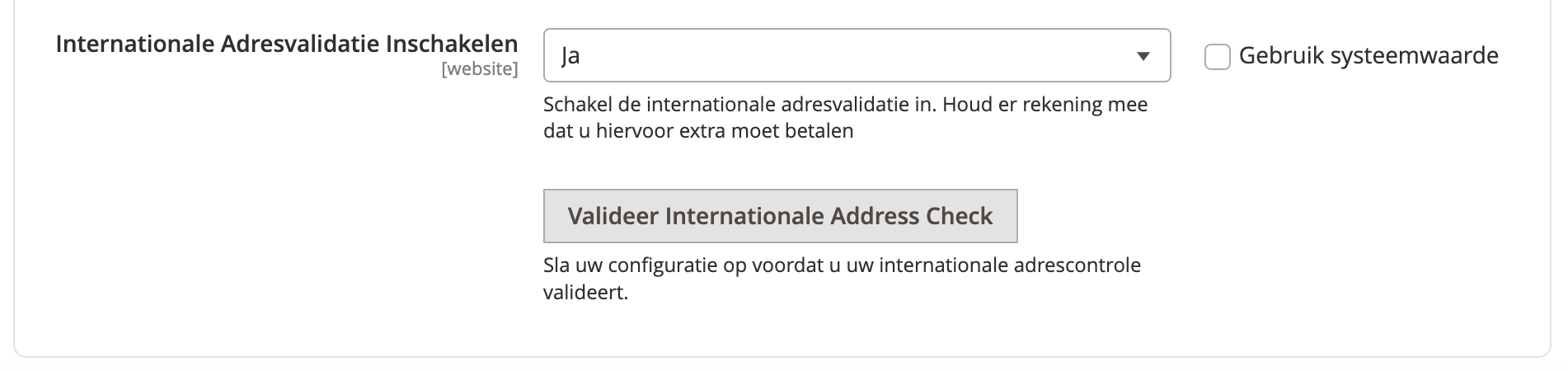 Internationale adresvalidatie