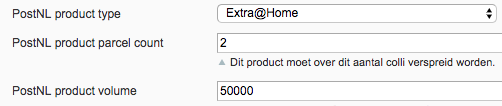 PostNL Extra@Home settings